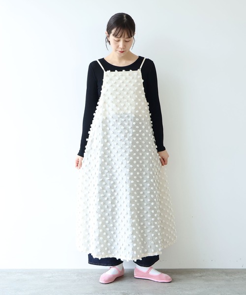 yuni（ユニ　）の「△dotジャカード 2way ジャンパースカート（ジャンパースカート・レディース・キナリ/ブラック・FREE）」の14枚目の写真