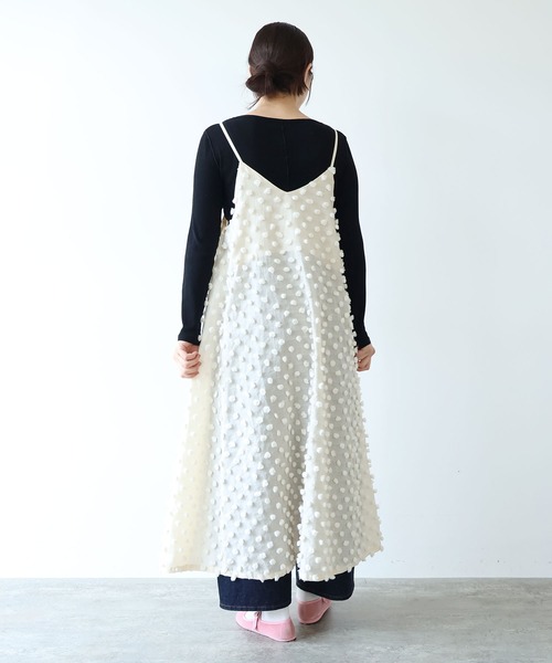 yuni（ユニ　）の「△dotジャカード 2way ジャンパースカート（ジャンパースカート・レディース・キナリ/ブラック・FREE）」の17枚目の写真