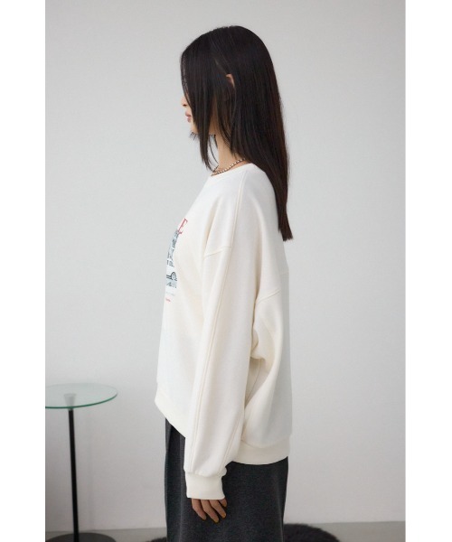 AZUL by moussy（アズールバイマウジー）の「フォトプリントスウェット（スウェット・レディース・アイボリー/ブラック/杢グレー・FREE）」の9枚目の写真