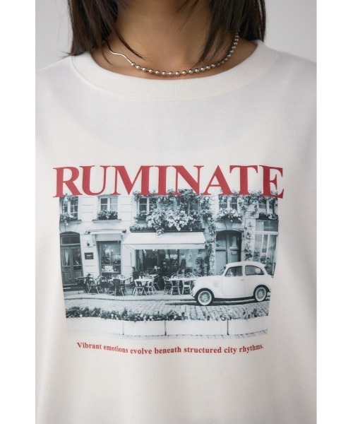 AZUL by moussy（アズールバイマウジー）の「フォトプリントスウェット（スウェット・レディース・アイボリー/ブラック/杢グレー・FREE）」の11枚目の写真