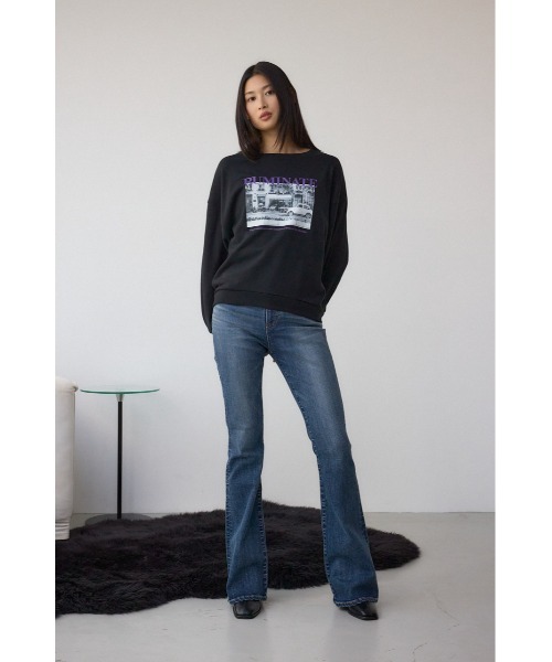 AZUL by moussy（アズールバイマウジー）の「フォトプリントスウェット（スウェット・レディース・アイボリー/ブラック/杢グレー・FREE）」の20枚目の写真