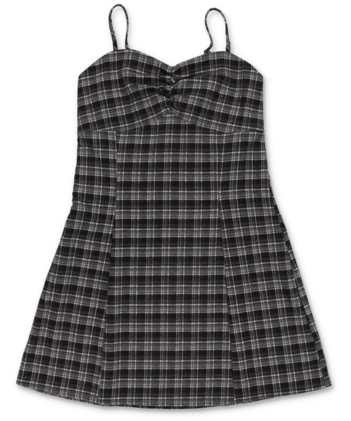 SPINNS（スピンズ）の「チェックミニキャミワンピース/ギャザー（ワンピース・レディース・ブラック/ブラウン/レッド・ONESIZE）」の21枚目の写真