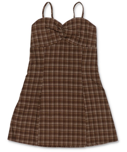 SPINNS（スピンズ）の「チェックミニキャミワンピース/ギャザー（ワンピース・レディース・ブラック/ブラウン/レッド・ONESIZE）」の20枚目の写真