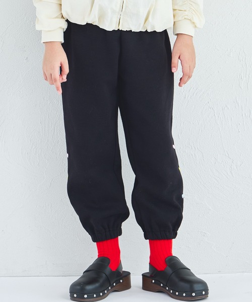 pairmanon(ペアマノン)の「【ぬくふわ】裏起毛 カラフルハートボタン ジョガーパンツ(スウェットパンツ・キッズ・アイボリー/ブラック/ライトピンク・100/110/120/130/140/150/90)」の11枚目の写真