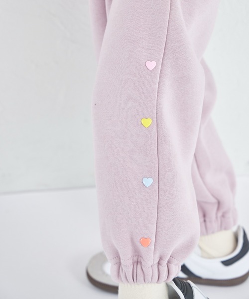 pairmanon(ペアマノン)の「【ぬくふわ】裏起毛 カラフルハートボタン ジョガーパンツ(スウェットパンツ・キッズ・アイボリー/ブラック/ライトピンク・100/110/120/130/140/150/90)」の18枚目の写真