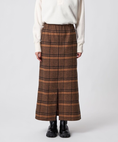 CITEN（シテン）の「＜CITEN＞ネルチェックスカート（スカート・レディース・ブラウン系/ライトグレー・M/S）」の8枚目の写真