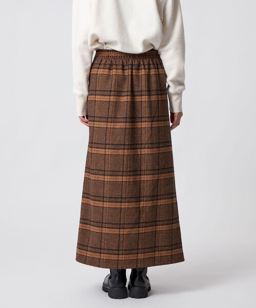CITEN（シテン）の「＜CITEN＞ネルチェックスカート（スカート・レディース・ブラウン系/ライトグレー・M/S）」の10枚目の写真