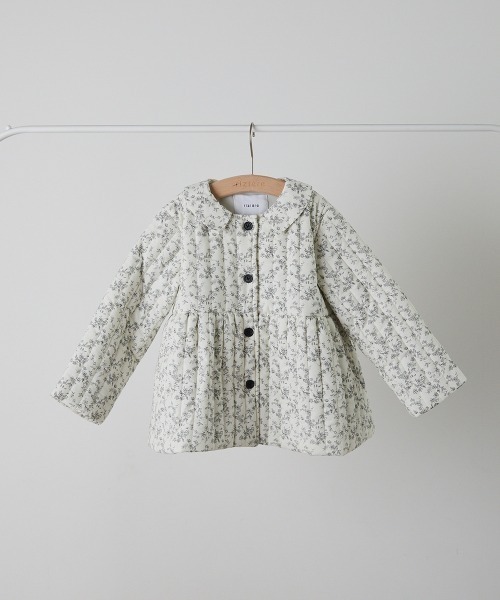 riziere（リジェール）の「【リンクコーデ】キルティング花柄コート（その他アウター・キッズ・オフホワイト・90/100/110/120/130/140/150）」の8枚目の写真