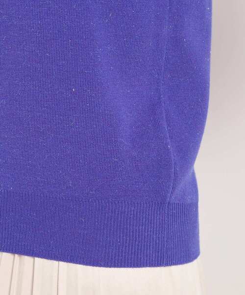 ITS'DEMO（イッツデモ）の「【手洗い可】アンジェリーナ総針vネックニット（ニット/セーター・レディース・ライトグレー/オフホワイト/ブラック/ベビーピンク/パープル系4・00）」の18枚目の写真