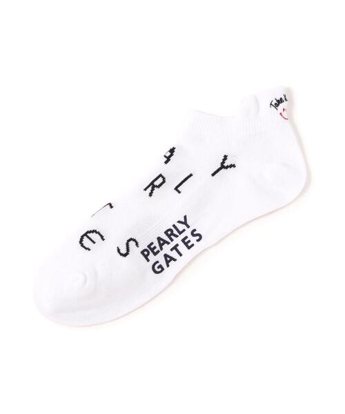 PEARLY GATES(パーリーゲイツ)の「【PEARLY GATES】ランダムロゴアンクルソックス (MENS)(ソックス/靴下・メンズ・ホワイト/ネイビー/ワイン・FREE)」の2枚目の写真