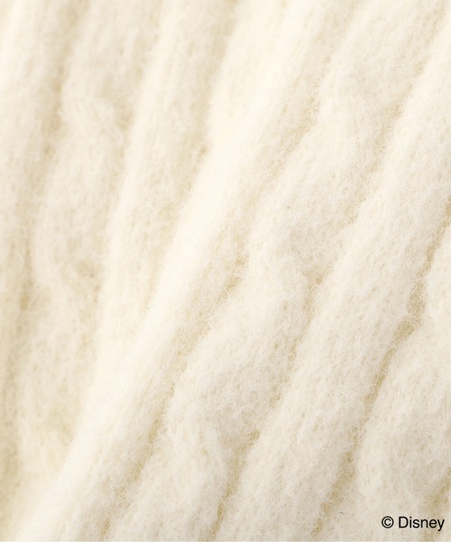 JILL by JILL STUART（ジルバイジルスチュアート）の「Disney Marie/シャギーケーブルカーディガン（ニット/セーター・レディース・ピンク/グレー/ホワイト・FREE）」の14枚目の写真