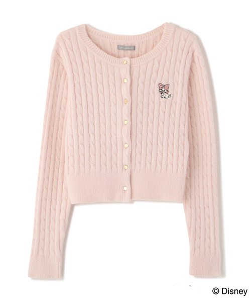 JILL by JILL STUART（ジルバイジルスチュアート）の「Disney Marie/シャギーケーブルカーディガン（ニット/セーター・レディース・ピンク/グレー/ホワイト・FREE）」の15枚目の写真