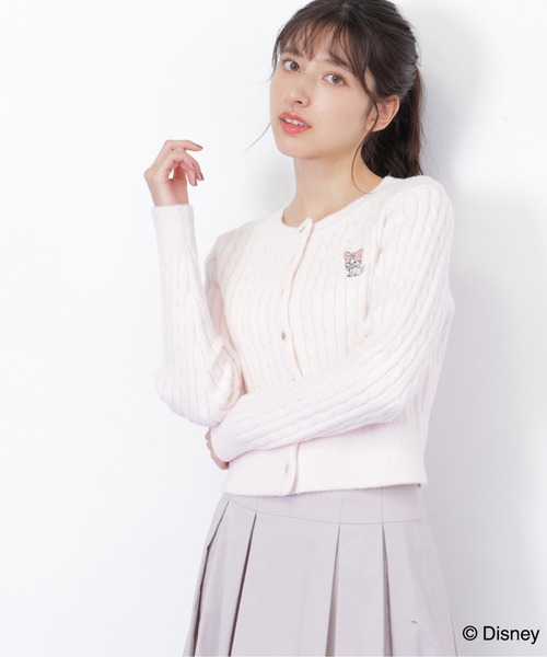 JILL by JILL STUART（ジルバイジルスチュアート）の「Disney Marie/シャギーケーブルカーディガン（ニット/セーター・レディース・ピンク/グレー/ホワイト・FREE）」の22枚目の写真