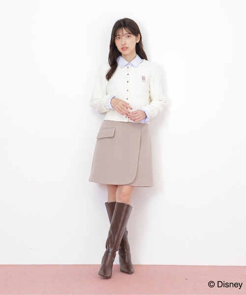 JILL by JILL STUART（ジルバイジルスチュアート）の「Disney Marie/シャギーケーブルカーディガン（ニット/セーター・レディース・ピンク/グレー/ホワイト・FREE）」の7枚目の写真