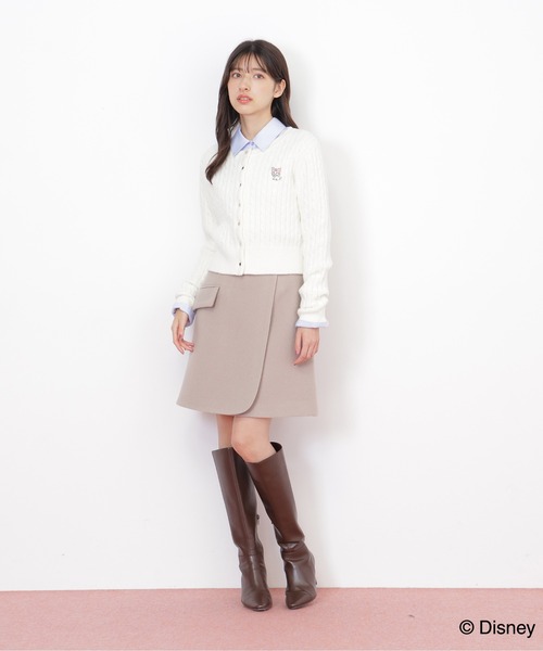 JILL by JILL STUART（ジルバイジルスチュアート）の「Disney Marie/シャギーケーブルカーディガン（ニット/セーター・レディース・ピンク/グレー/ホワイト・FREE）」の10枚目の写真