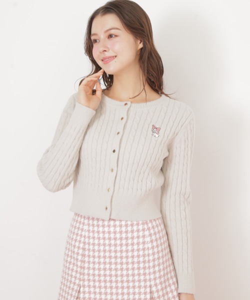 JILL BY JILLSTUART Disney Marie カーディガン セール】Disney Marie/シャギーケーブルカーディガン（ニット/セーター