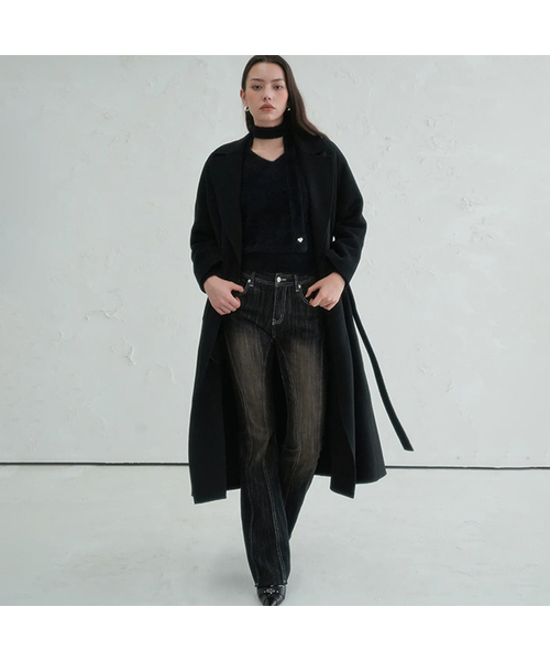 AVANDRESS(アバンドレス )の「Beth Handmade Wool Coat BLACK(チェスターコート・レディース・ブラック・SMALL/MEDIUM)」の1枚目の写真