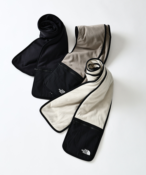 THE NORTH FACE(ザノースフェイス)の「THE NORTH FACE /ノースフェイス マイクロフリースマフラー NN72515(マフラー・メンズ・ベージュ/ブラック/アイボリー・FREE)」の5枚目の写真