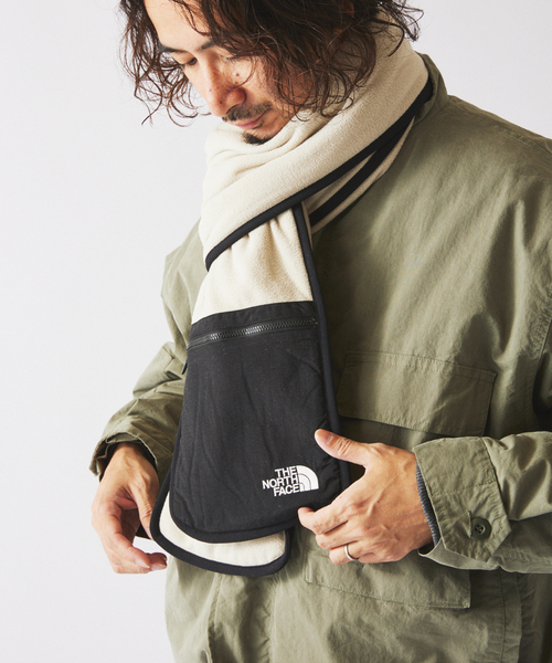 THE NORTH FACE(ザノースフェイス)の「THE NORTH FACE /ノースフェイス マイクロフリースマフラー NN72515(マフラー・メンズ・ベージュ/ブラック/アイボリー・FREE)」の8枚目の写真