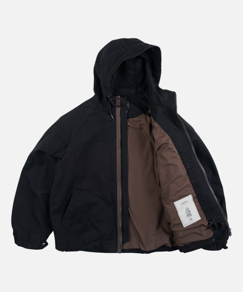 FRIZMWORKS(フリズムワークス)の「JUNGLE CLOTH DECK HOODED PARKA _ BLACK(その他アウター・メンズ・その他・SMALL/MEDIUM/LARGE/X-LARGE)」の4枚目の写真