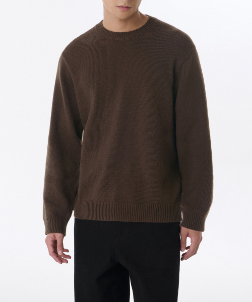 Есеншиал креул кью лонг ник (браун) — essential crew long neck knit (brown)