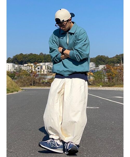 MUSINSA STANDARD（ムシンサスタンダード）の「[クールタンダード] リラックスフィットクルーネックTシャツ [ネイビー]（Tシャツ/カットソー・メンズ・その他・SMALL/MEDIUM/LARGE/X-LARGE/XX-LARGE/XXX-LARGE）」の9枚目の写真