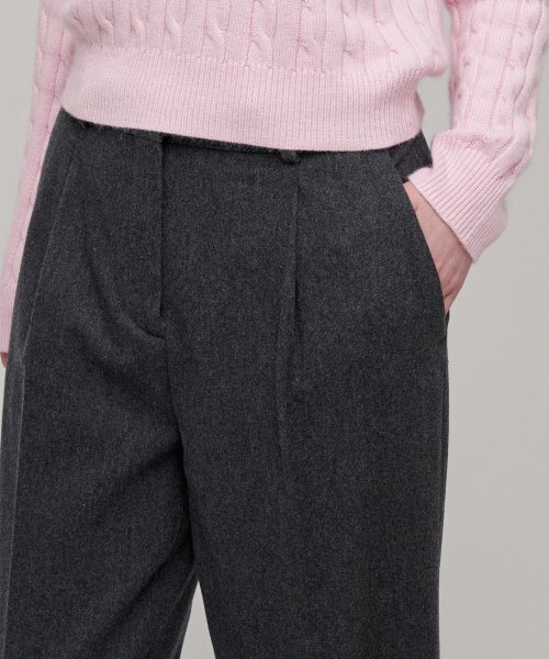 MUSINSA STANDARD WOMAN（ムシンサスタンダードウーマン）の「ウィメンズウールフランネルルーズテーパースラックス[ミディアムグレー]（スラックス・レディース・その他・30/24/25/26/27/28/29）」の4枚目の写真