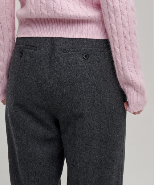 MUSINSA STANDARD WOMAN（ムシンサスタンダードウーマン）の「ウィメンズウールフランネルルーズテーパースラックス[ミディアムグレー]（スラックス・レディース・その他・30/24/25/26/27/28/29）」の6枚目の写真