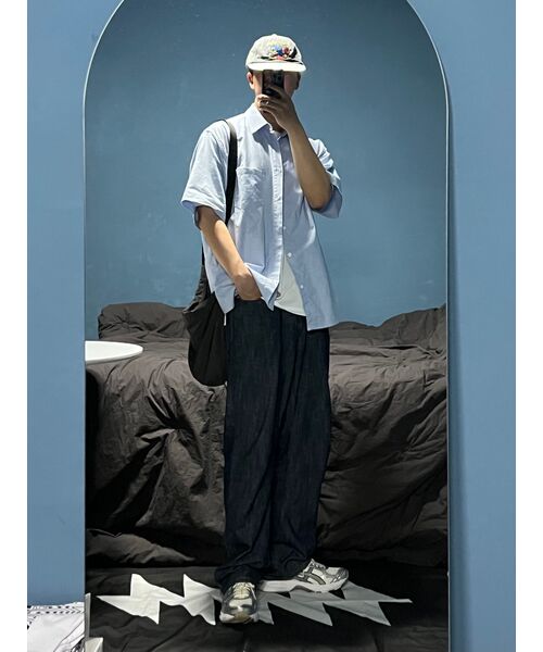 TOFFEE(トフィー)の「SL01 サマー デニム ワイドパンツ (RAW INDIGO)(デニムパンツ・メンズ・その他・SMALL/MEDIUM/LARGE/X-LARGE)」の16枚目の写真