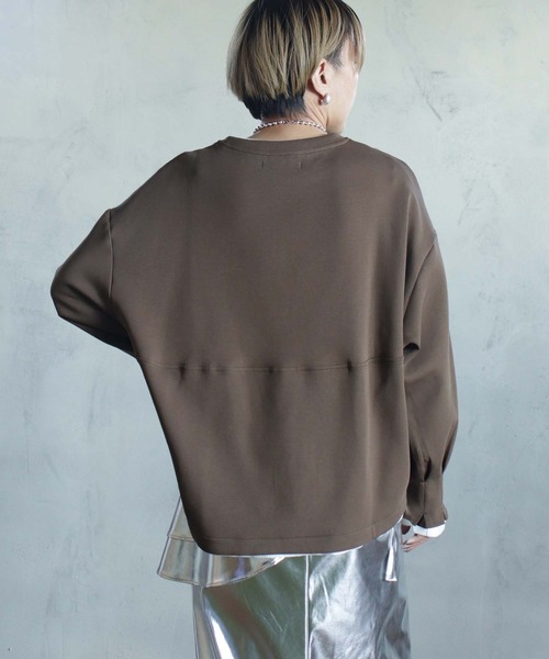 BITTOKO（ビットコ）の「New前タックプルオーバー（Tシャツ/カットソー・レディース・グレイッシュベージュ/ブラウン/ボルドー・FREE）」の12枚目の写真