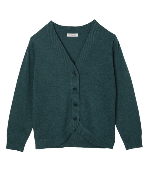 TOKYO SHIRTS（トウキョウシャツ）の「裾丸Ｖネック カーディガン（カーディガン/ボレロ・レディース・ネイビー/グリーン/ピンク/グレー/ブラック・M/L/LL）」の4枚目の写真