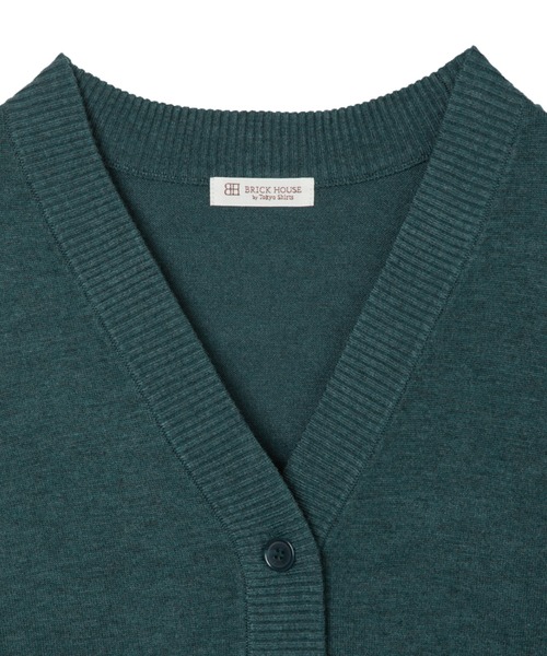 TOKYO SHIRTS（トウキョウシャツ）の「裾丸Ｖネック カーディガン（カーディガン/ボレロ・レディース・ネイビー/グリーン/ピンク/グレー/ブラック・M/L/LL）」の10枚目の写真