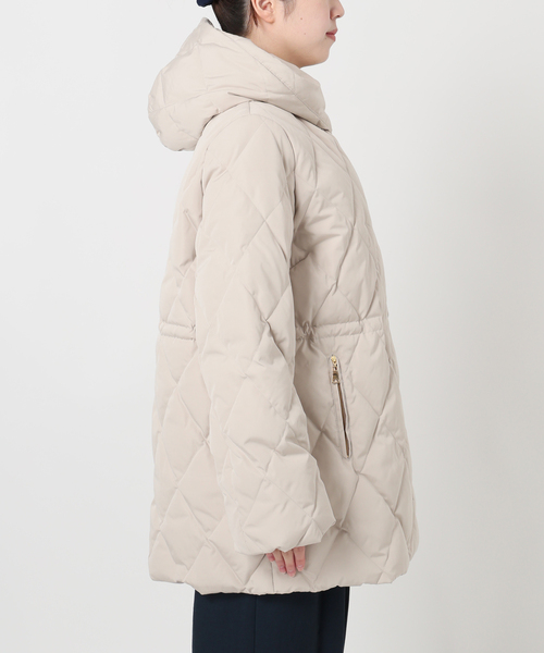 La TOTALITE（ラトータリテ）の「ダイヤステッチダウンコート（ダウンジャケット/コート・レディース・ブラック/ベージュ・FREE）」の21枚目の写真