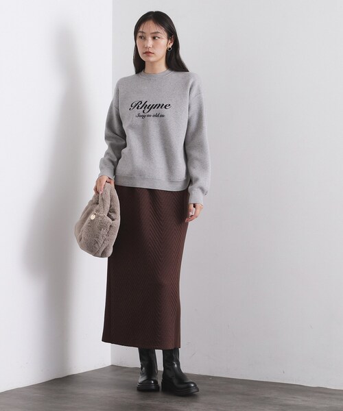 OPAQUE.CLIP(オペークドットクリップ)の「襟付きロゴジャカードニット【洗濯機OK】(ニット/セーター・レディース・グリーン/ネイビー/グレー・00)」の10枚目の写真