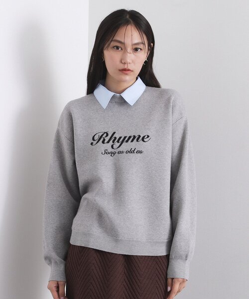 OPAQUE.CLIP(オペークドットクリップ)の「襟付きロゴジャカードニット【洗濯機OK】(ニット/セーター・レディース・グリーン/ネイビー/グレー・00)」の12枚目の写真