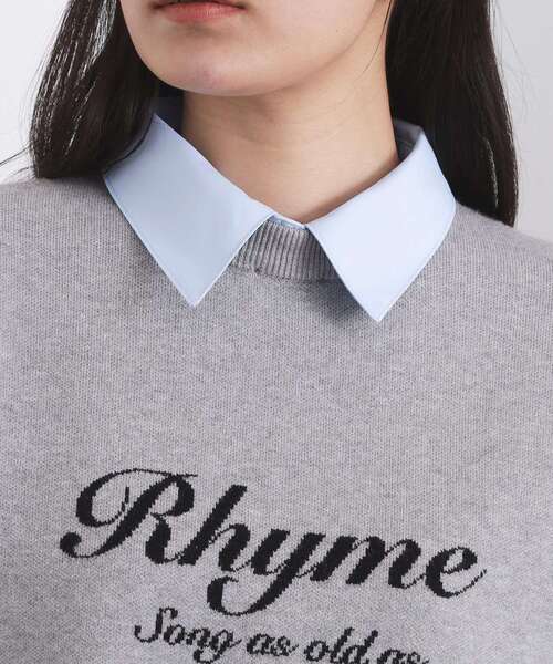 OPAQUE.CLIP(オペークドットクリップ)の「襟付きロゴジャカードニット【洗濯機OK】(ニット/セーター・レディース・グリーン/ネイビー/グレー・00)」の15枚目の写真