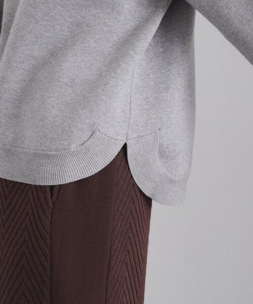 OPAQUE.CLIP(オペークドットクリップ)の「襟付きロゴジャカードニット【洗濯機OK】(ニット/セーター・レディース・グリーン/ネイビー/グレー・00)」の17枚目の写真