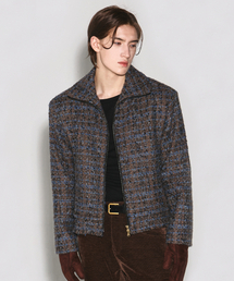 WESLEYHYUSTON（ウェズリーユーストン）の「MCKENZIE ZIP-UP WOOL JACKET BROWN（その他アウター）」