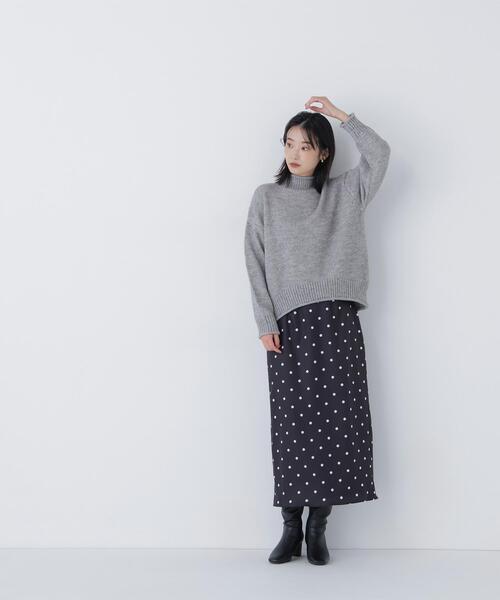 NATURAL BEAUTY BASIC（ナチュラルビューティーベーシック）の「◇ロールネックニットプルオーバー（ニット/セーター・レディース・ラベンダー/グレー/オフホワイト・FREE）」の8枚目の写真