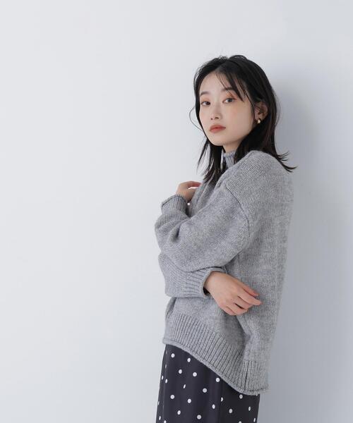 NATURAL BEAUTY BASIC（ナチュラルビューティーベーシック）の「◇ロールネックニットプルオーバー（ニット/セーター・レディース・ラベンダー/グレー/オフホワイト・FREE）」の9枚目の写真