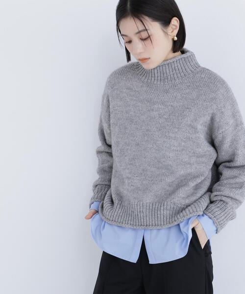 NATURAL BEAUTY BASIC（ナチュラルビューティーベーシック）の「◇ロールネックニットプルオーバー（ニット/セーター・レディース・ラベンダー/グレー/オフホワイト・FREE）」の10枚目の写真