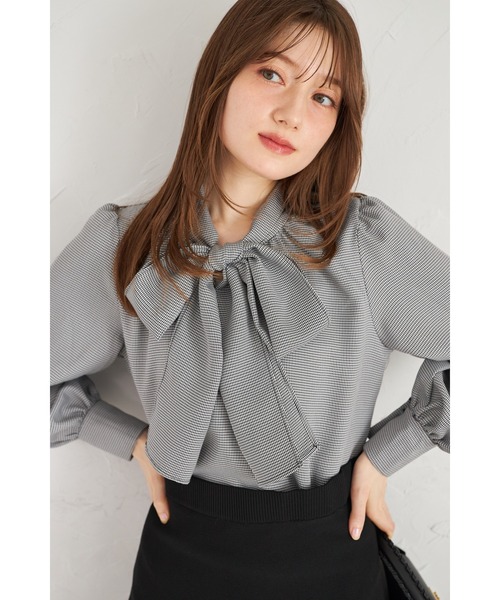 ZOZO限定】ガンクラブチェックボウタイブラウス（シャツ/ブラウス