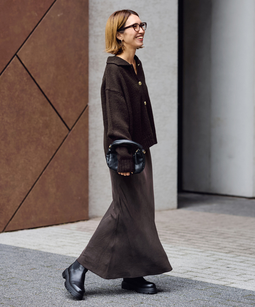 ≪追加≫メタルボタン衿付きカーディガン（カーディガン/ボレロ