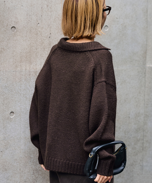 セール】≪追加≫メタルボタン衿付きカーディガン（カーディガン