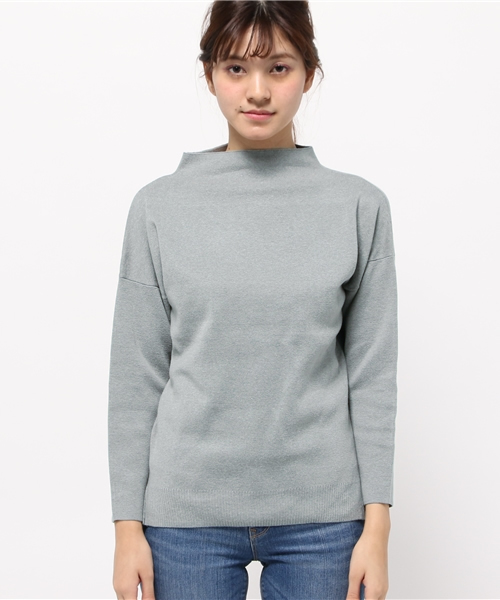 Omekashi（オメカシ）の「【Omekashi】ミラノリブボトルネック（ニット/セーター・レディース・ブラック/キャメル/オフホワイト/グレー・ﾌﾘ-）」の8枚目の写真