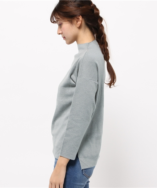 Omekashi（オメカシ）の「【Omekashi】ミラノリブボトルネック（ニット/セーター・レディース・ブラック/キャメル/オフホワイト/グレー・ﾌﾘ-）」の9枚目の写真