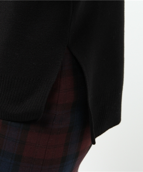 Omekashi（オメカシ）の「【Omekashi】ミラノリブボトルネック（ニット/セーター・レディース・ブラック/キャメル/オフホワイト/グレー・ﾌﾘ-）」の6枚目の写真