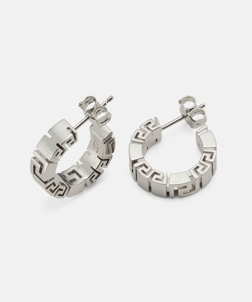 VERSACE（ヴェルサーチ）の「グレカ イヤリング（ピアス（両耳用）・レディース・シルバー/ゴールド・ONE SIZE）」の2枚目の写真