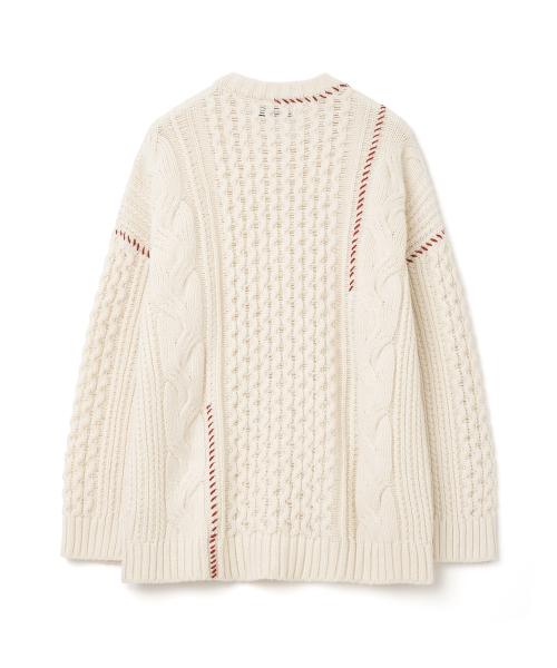 MILLO WOMEN（ミロウーマン）の「ケーブルステッチプルオーバーニット [アイボリー]（ニット/セーター・レディース・その他・ONE SIZE）」の2枚目の写真