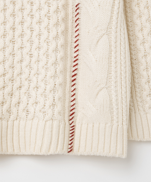 MILLO WOMEN（ミロウーマン）の「ケーブルステッチプルオーバーニット [アイボリー]（ニット/セーター・レディース・その他・ONE SIZE）」の4枚目の写真